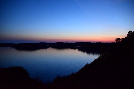 Sunset landscape water photo