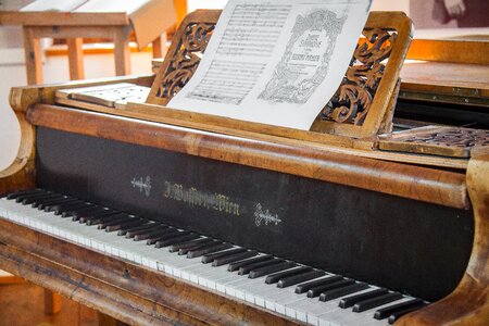 Piano keys classic musical instrument photo