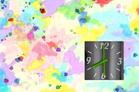 Timetable school watercolor