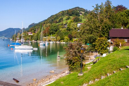 Bergsee austria sailing boat