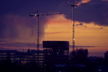 Building cityscape dusk photo