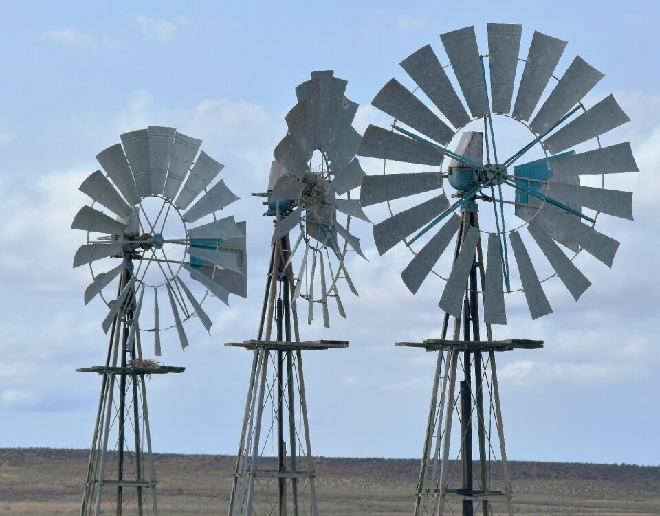 Pump karoo landscape