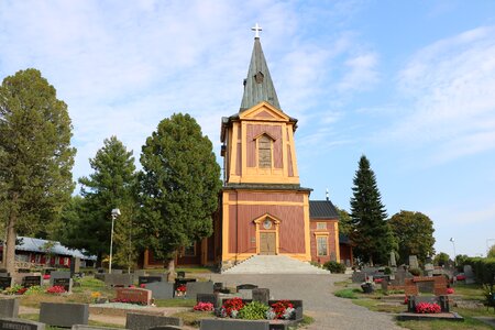 Wooden church religion cemetery photo