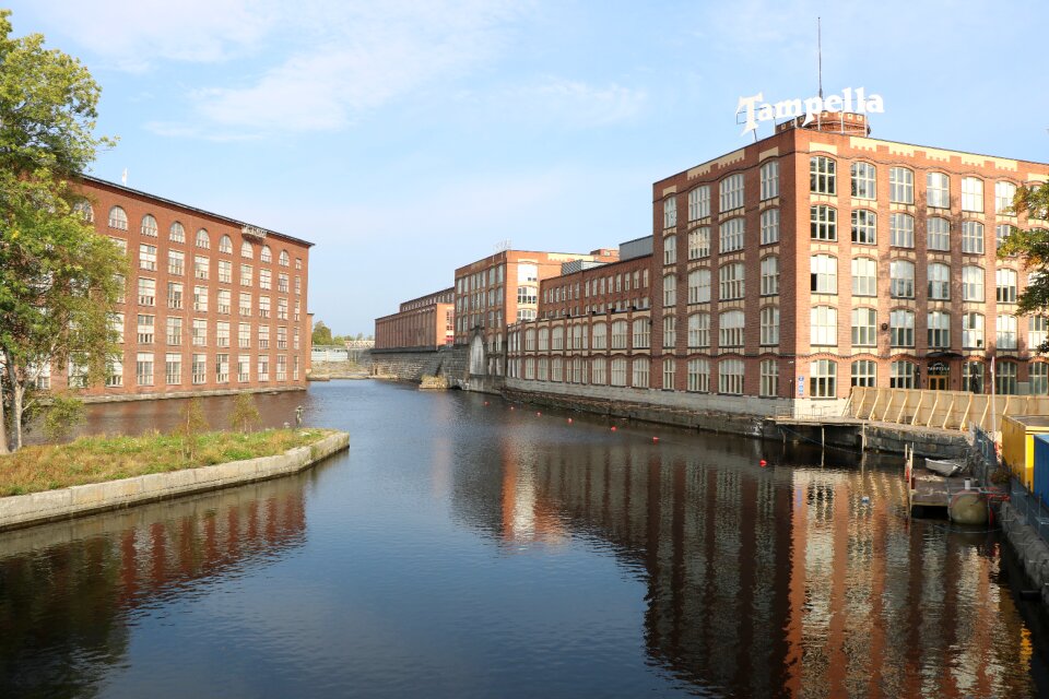 Old factory building channel photo