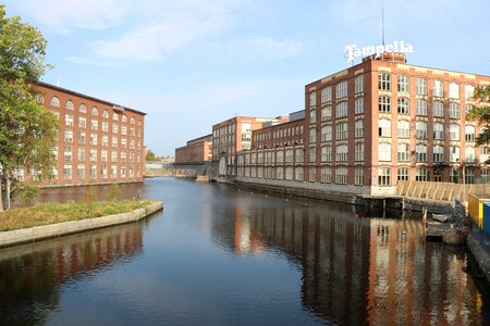 Old factory building channel photo