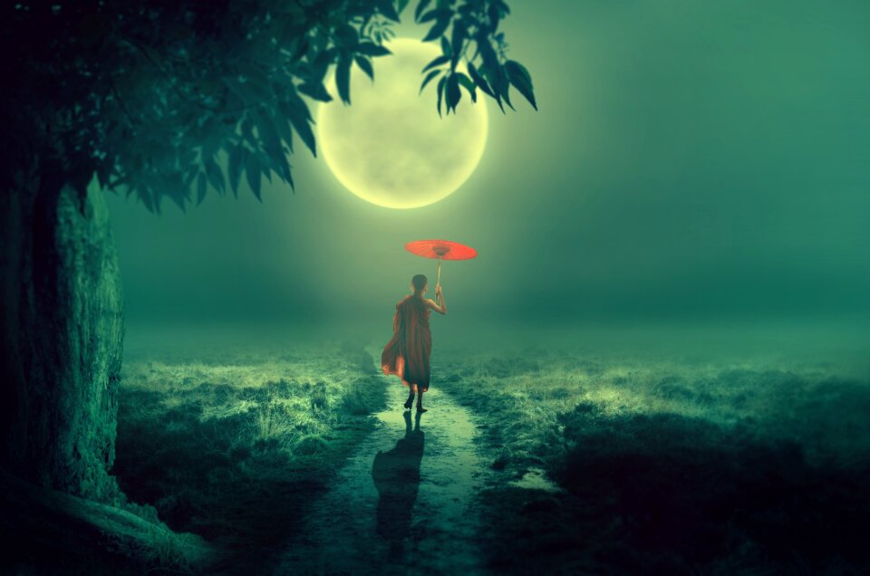 Monk screen moonlight