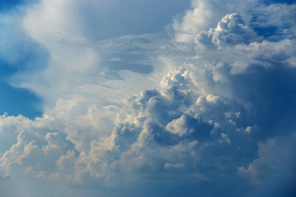 The clouds blue sky clear