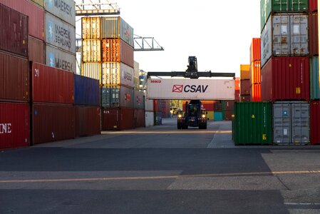 Port loading crane photo