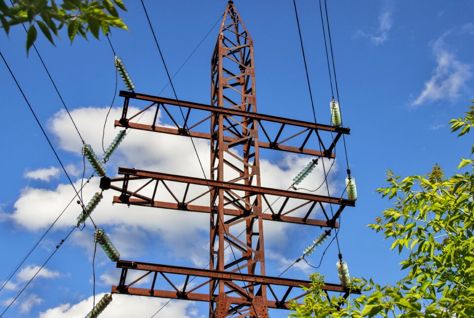 Cable electricity sky