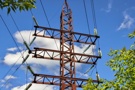 Cable electricity sky