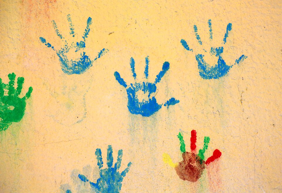 Hands integration of children's hands