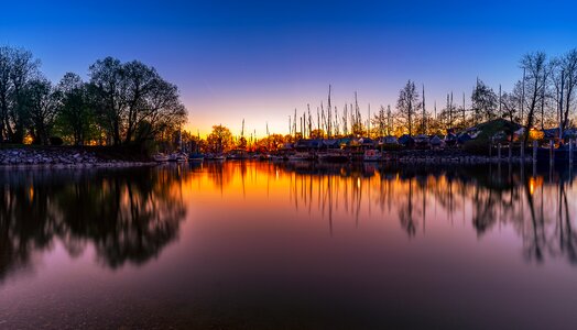 Lake nature dusk photo