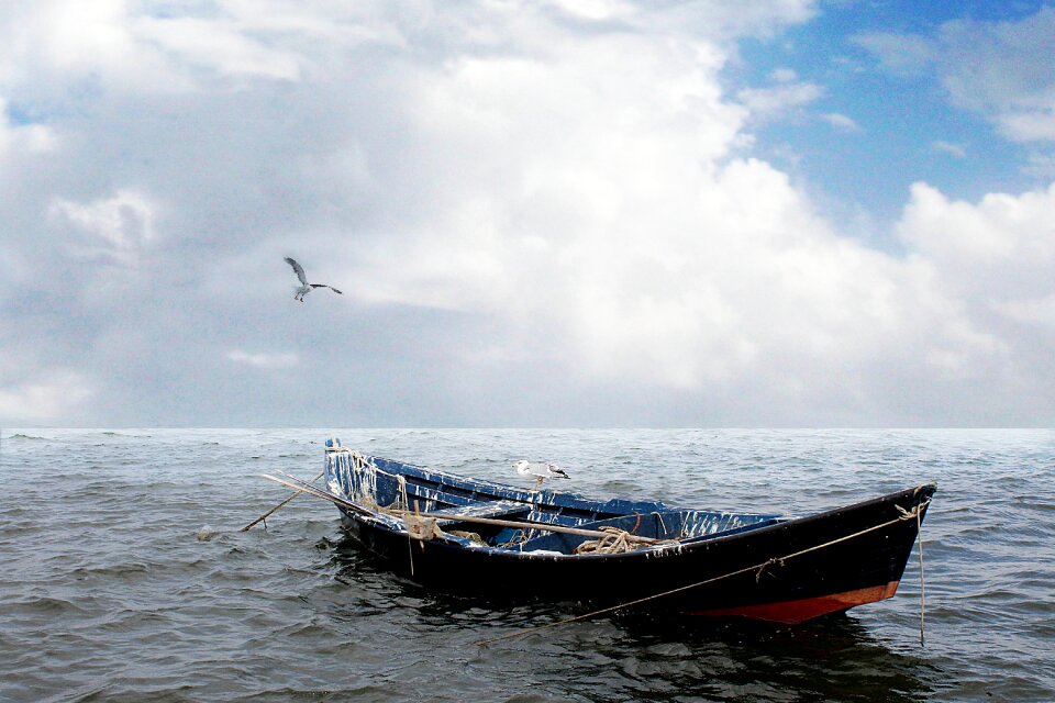 Fishing clouds sky