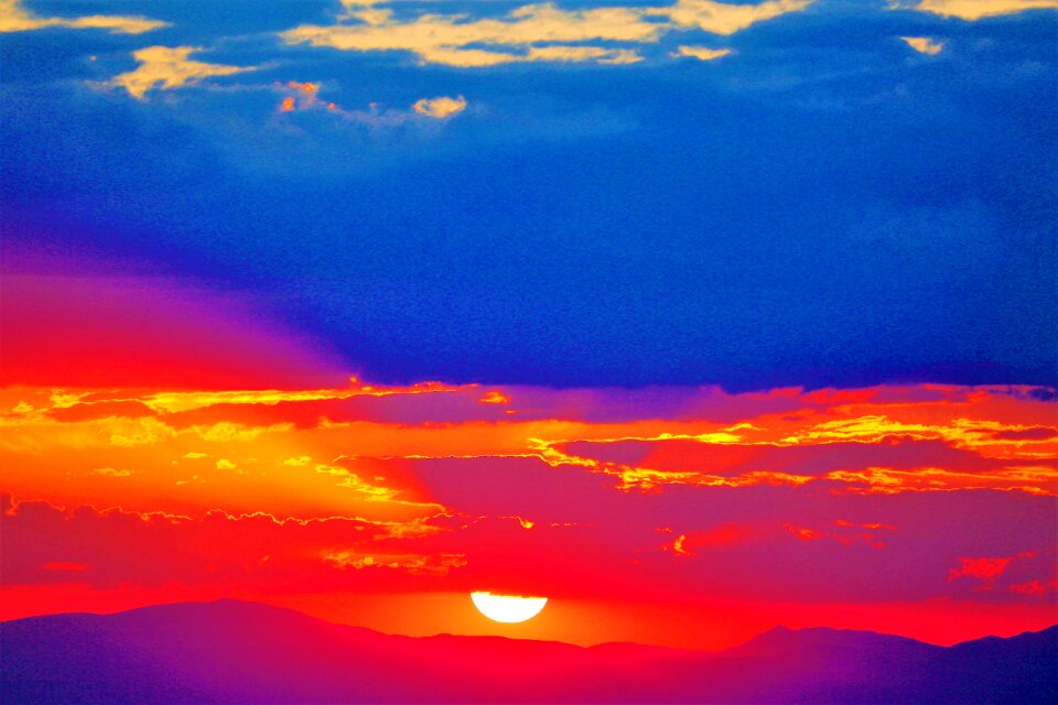 Clouds in the evening solar