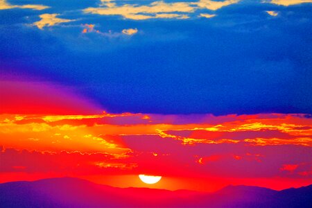 Clouds in the evening solar