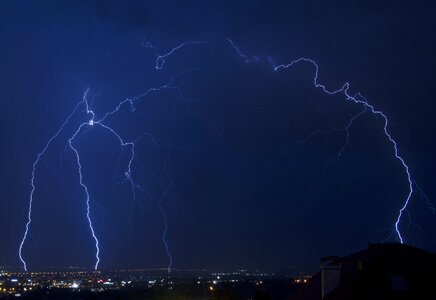 Weather sky lightning bolt photo