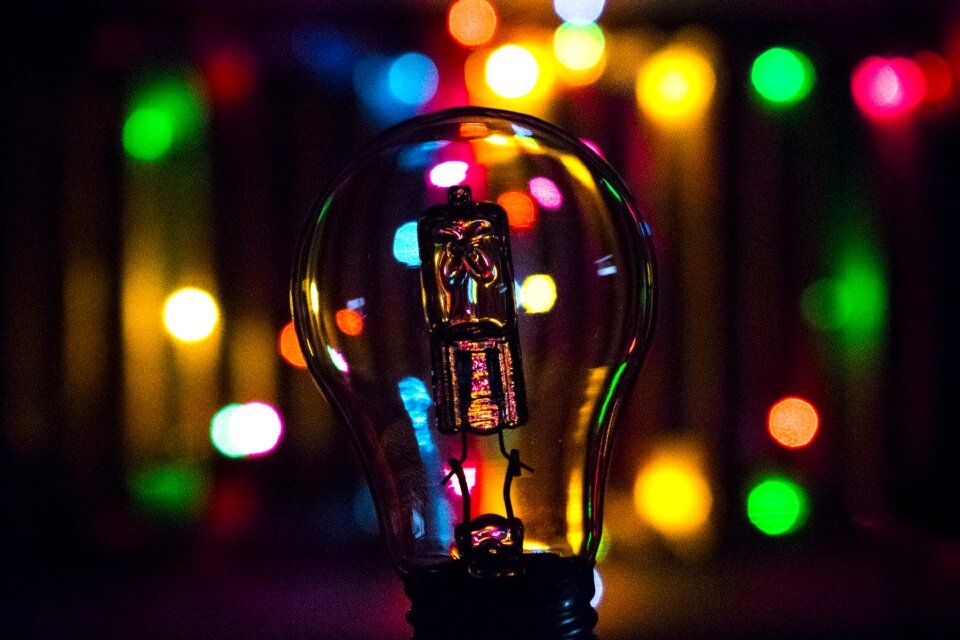 Light bulb bulb bokeh