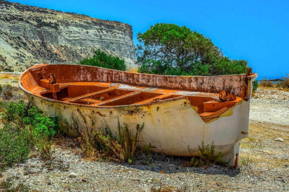 Abandoned broken beach
