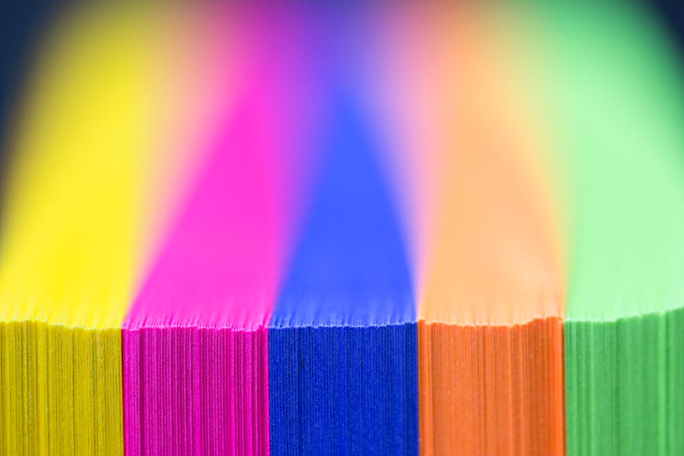Green pink orange