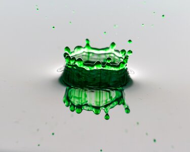 Green liquid splash