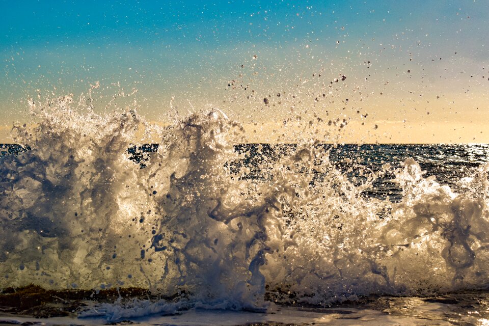 Sea splash nature photo