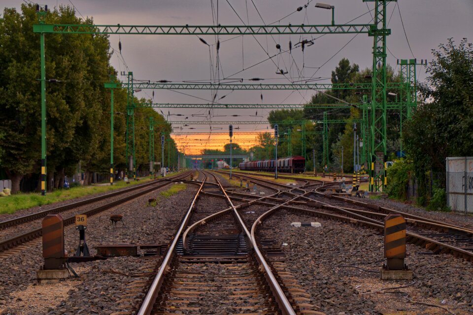 Tracks railway station soft