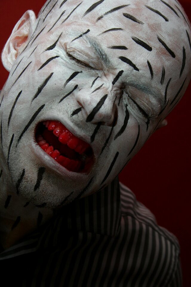 Teeth blood portrait