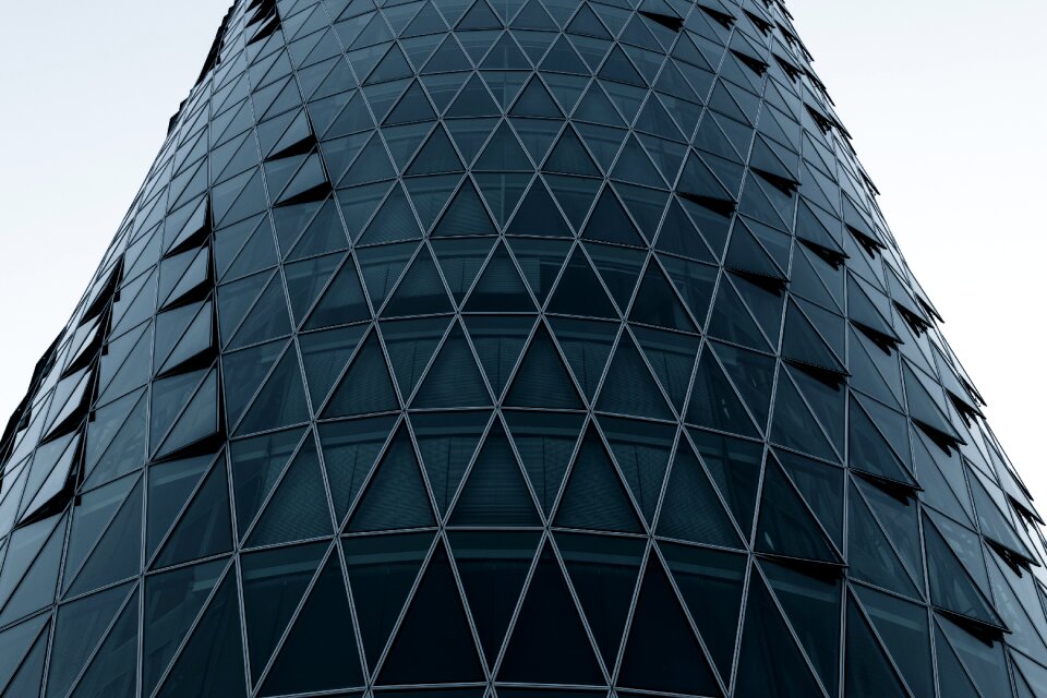 Modern glass facades structure