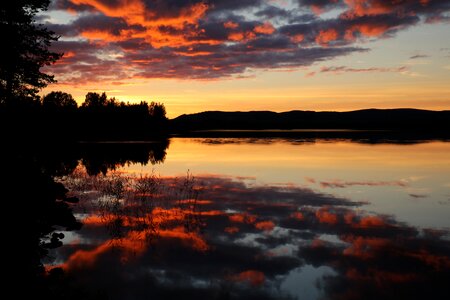 Njallejaur lake reflection photo