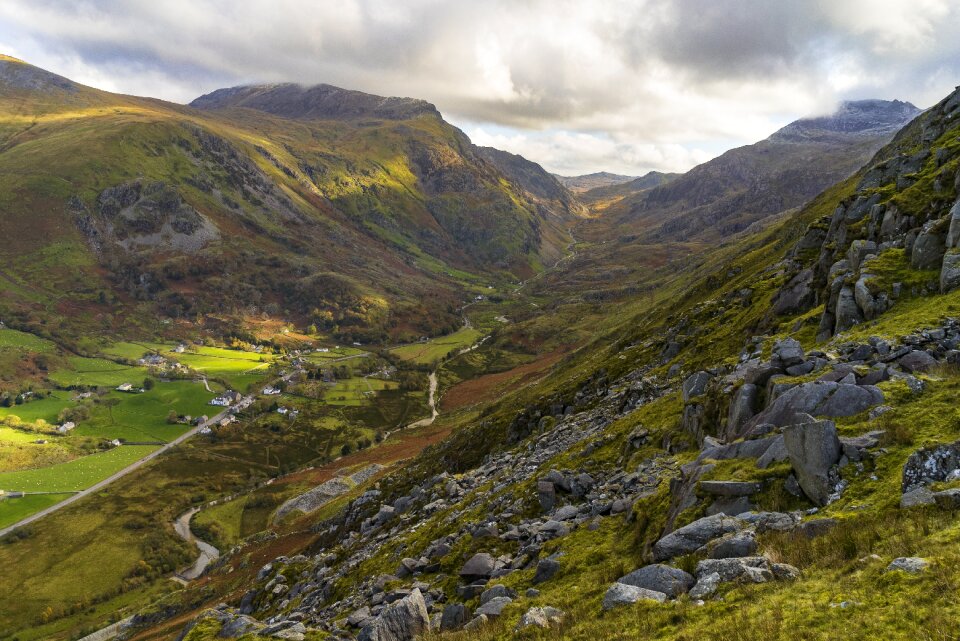 Autumn valley mountains