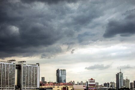 Autumn dark clouds before rain