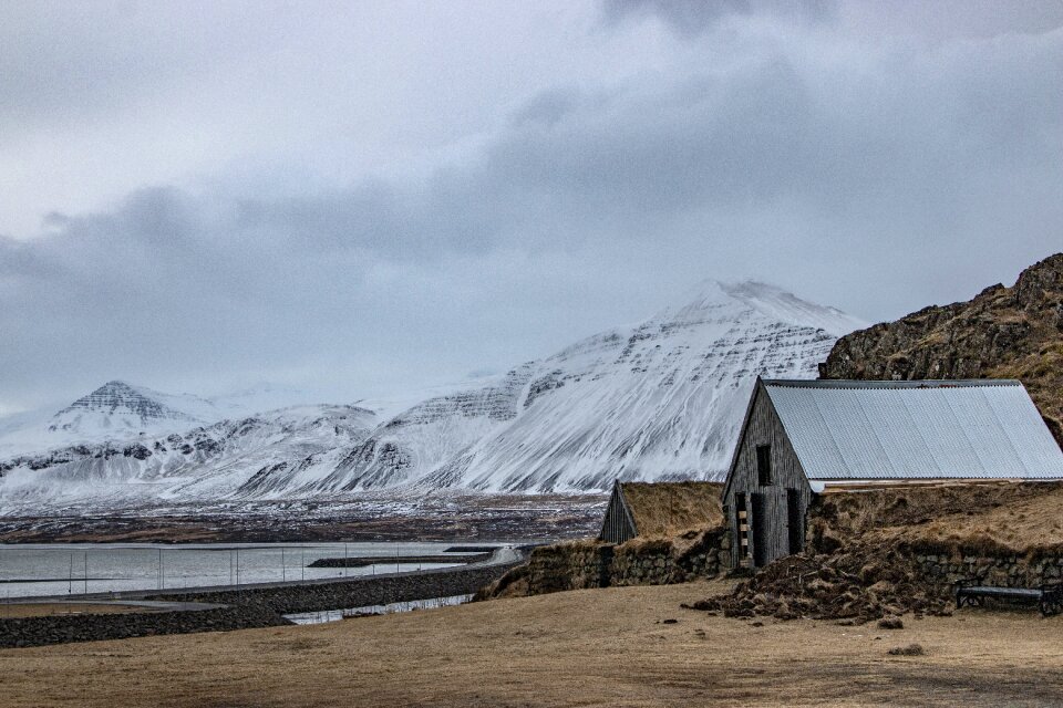 Snow landscape mountains photo