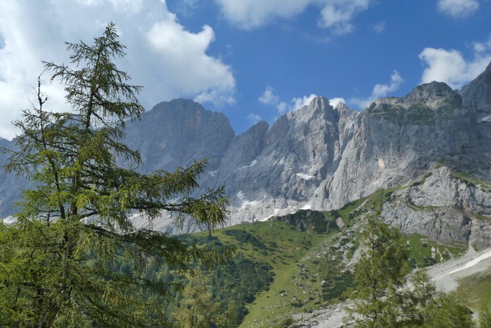 Alpine panorama clouds