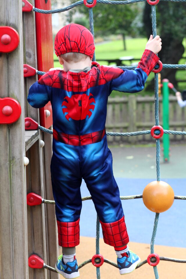 Superhero climbing web