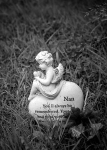 Grieving nan cemetery photo