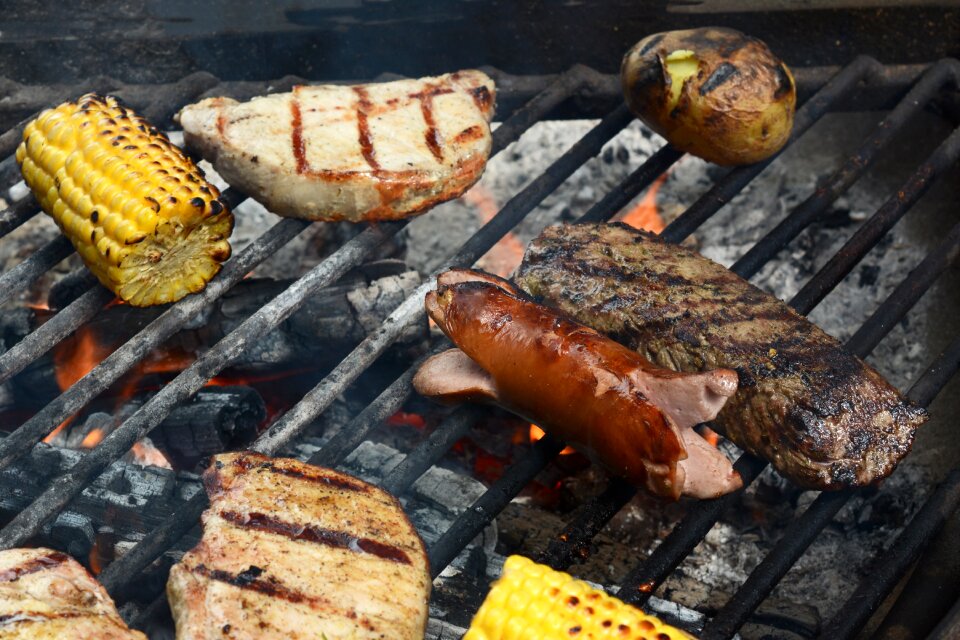 Corn on the cob grill eat