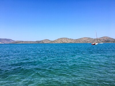 Mediterranean blue bay photo