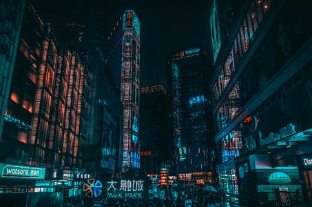 Cyberpunk chongqing night photo