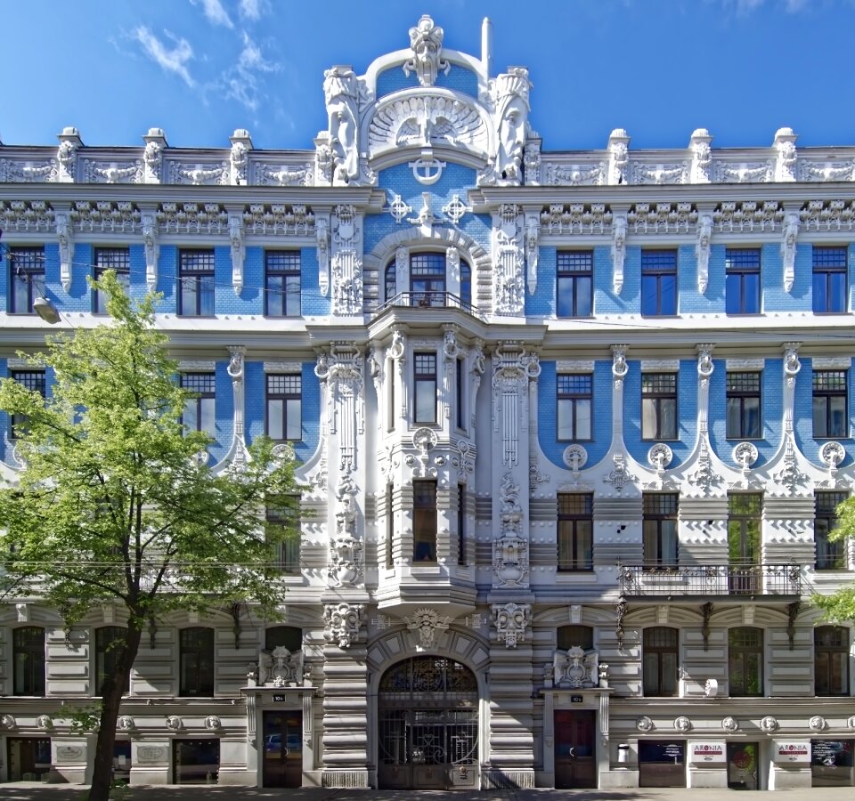 Art nouveau architecture building
