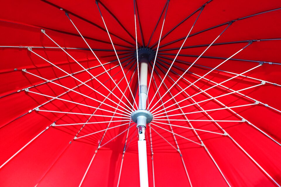 Vacations red umbrella background