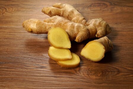 Slices of ginger cooking ingredient asian ingredient