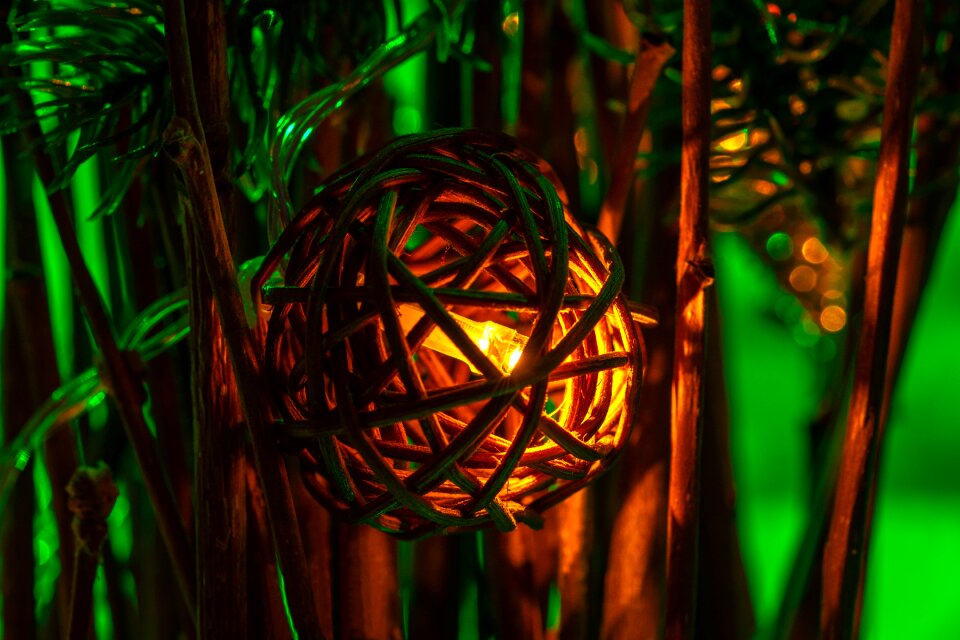 Straw decoration shining