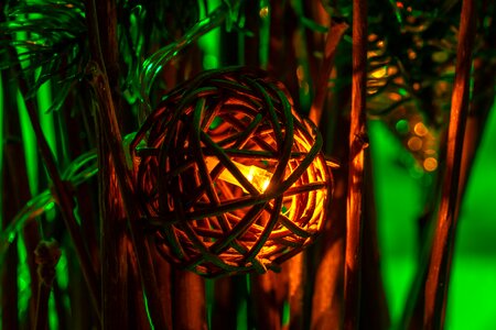 Straw decoration shining