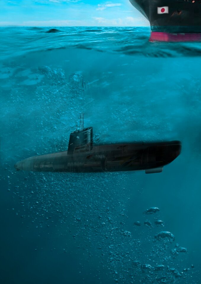 Sea submarine boat