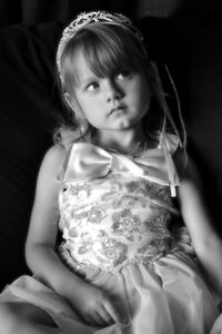 Child thinking pretty photo