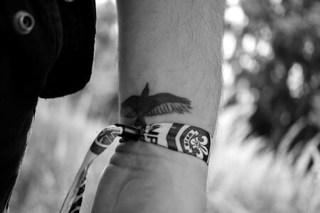 Hand arm tattoo photo