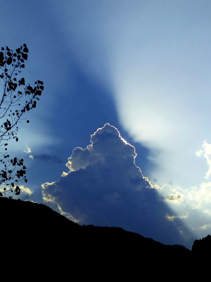 Ray of light sun hidden effect of light