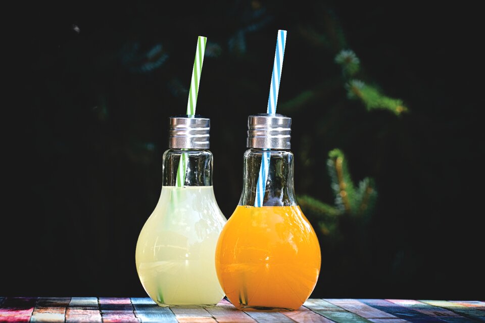 Glasses summer drink
