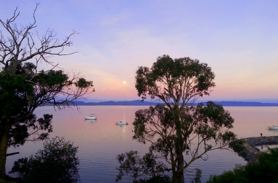 Water sunset sky