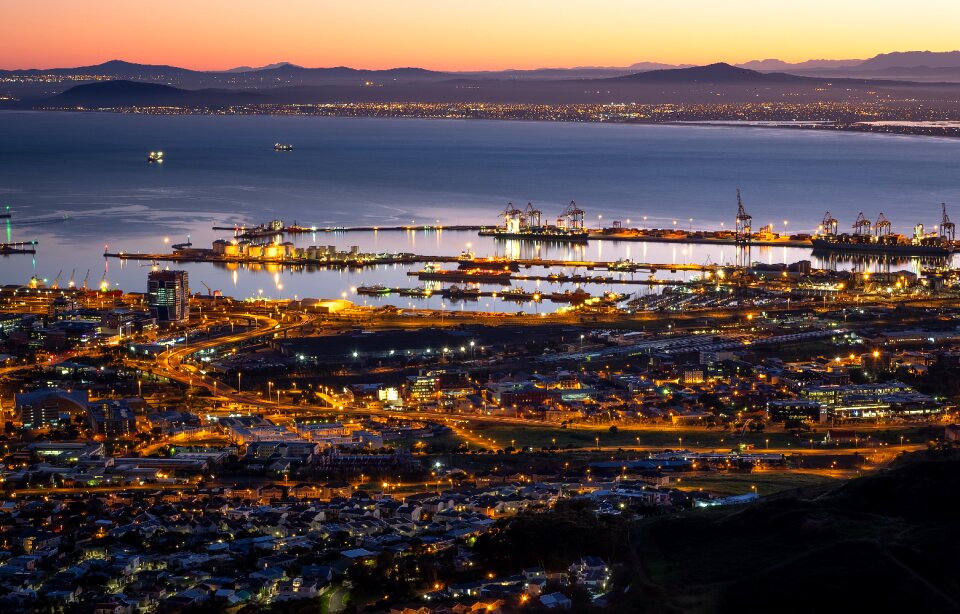 Sunrise night city